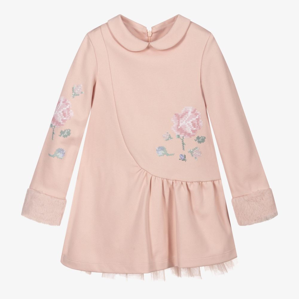 Lapin House - Girls Pink Jersey Dress | Childrensalon