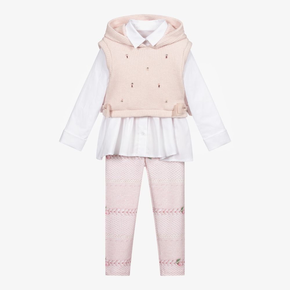 Lapin House - Girls Pink Leggings Set | Childrensalon