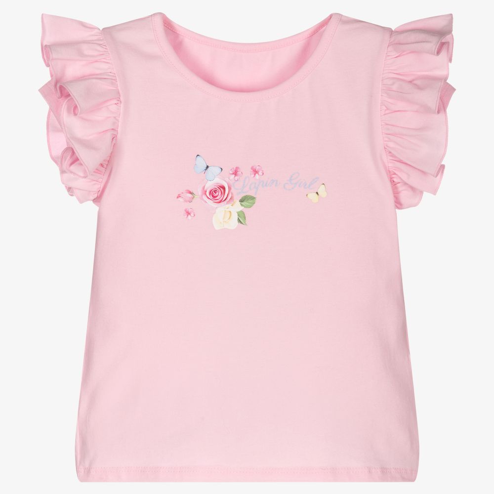 Lapin House - T-shirt rose Fille | Childrensalon