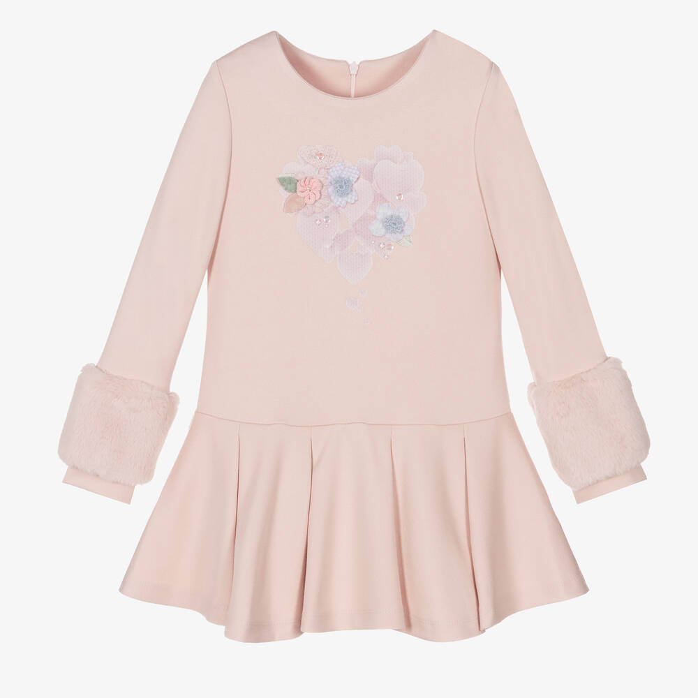 Lapin House - Розовое трикотажное платье для девочек | Childrensalon