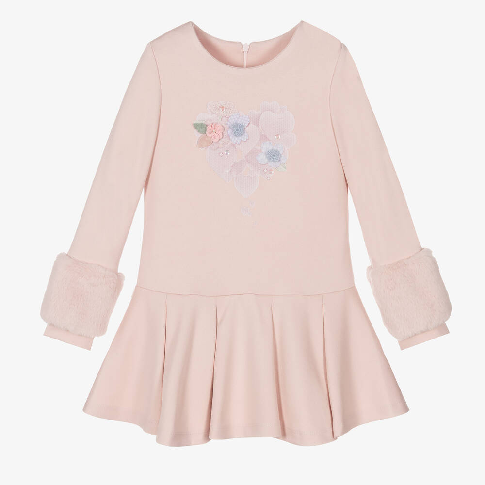 Lapin House-Розовое трикотажное платье для девочек | Childrensalon Outlet