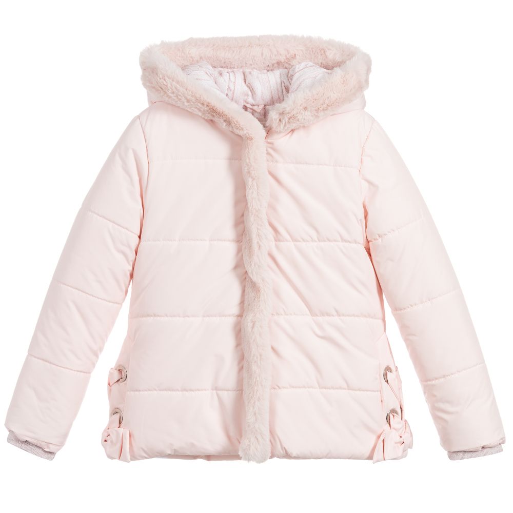 Lapin House - Girls Pink Padded Jacket | Childrensalon