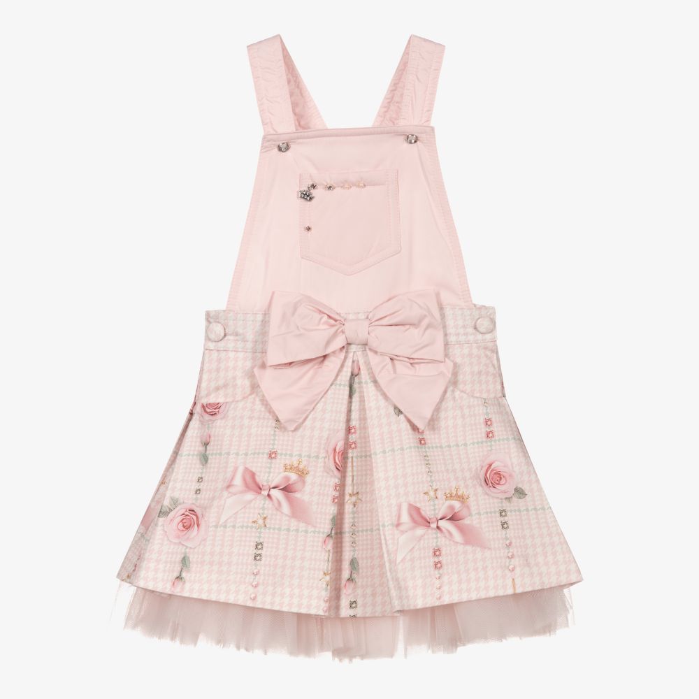 Lapin House - Girls Pink Pinafore Dress | Childrensalon