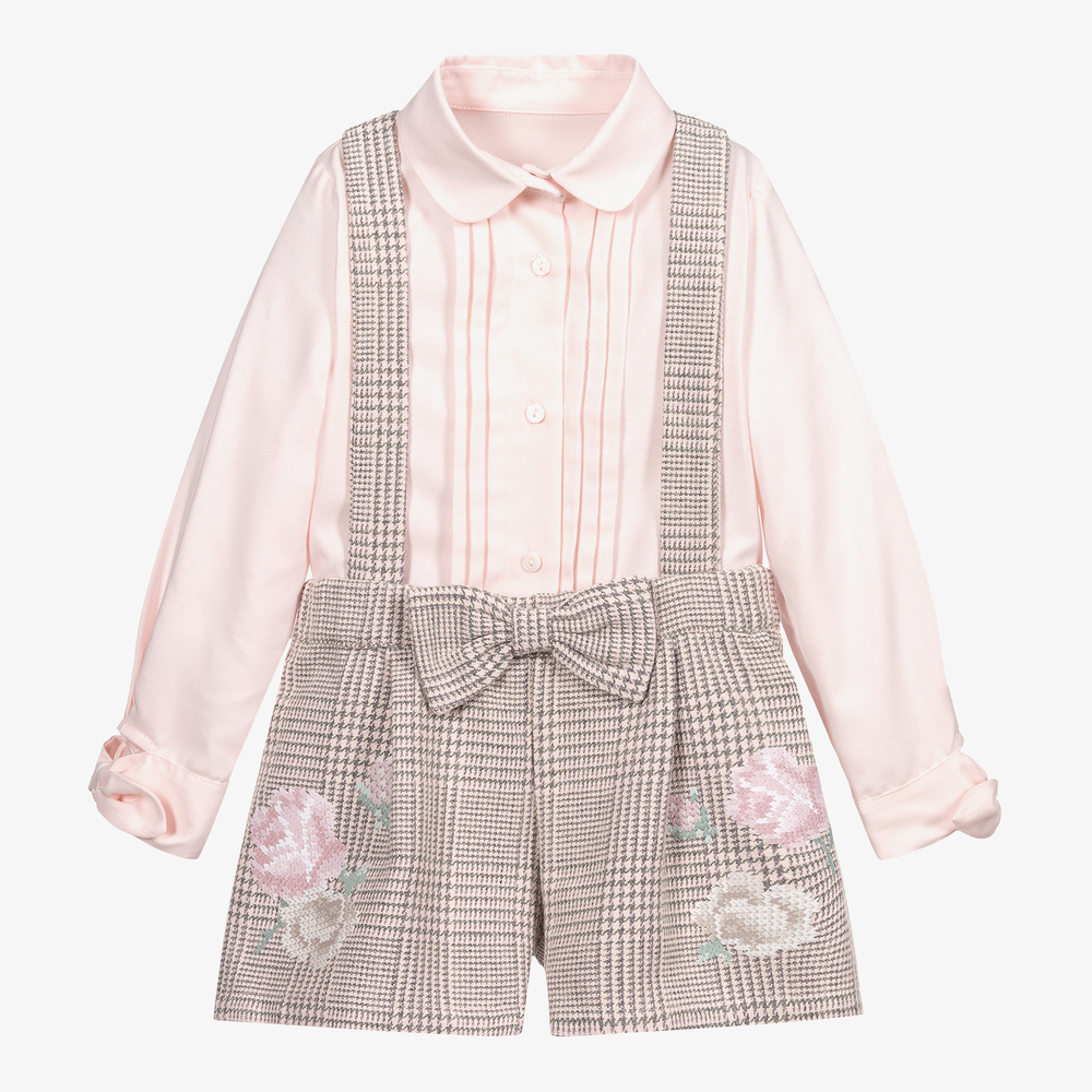 Lapin House - Girls Pink Shirt & Shorts Set | Childrensalon