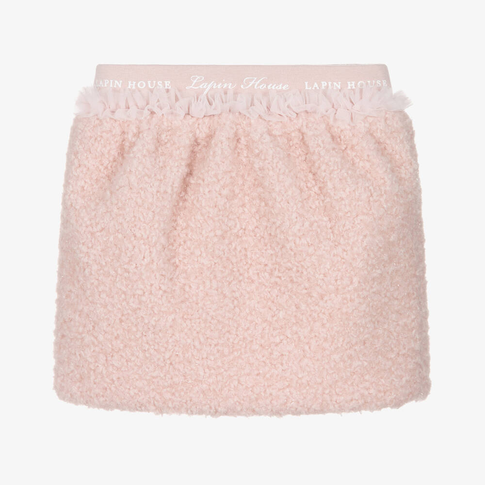 Lapin House - Girls Pink Teddy Fleece Skirt | Childrensalon