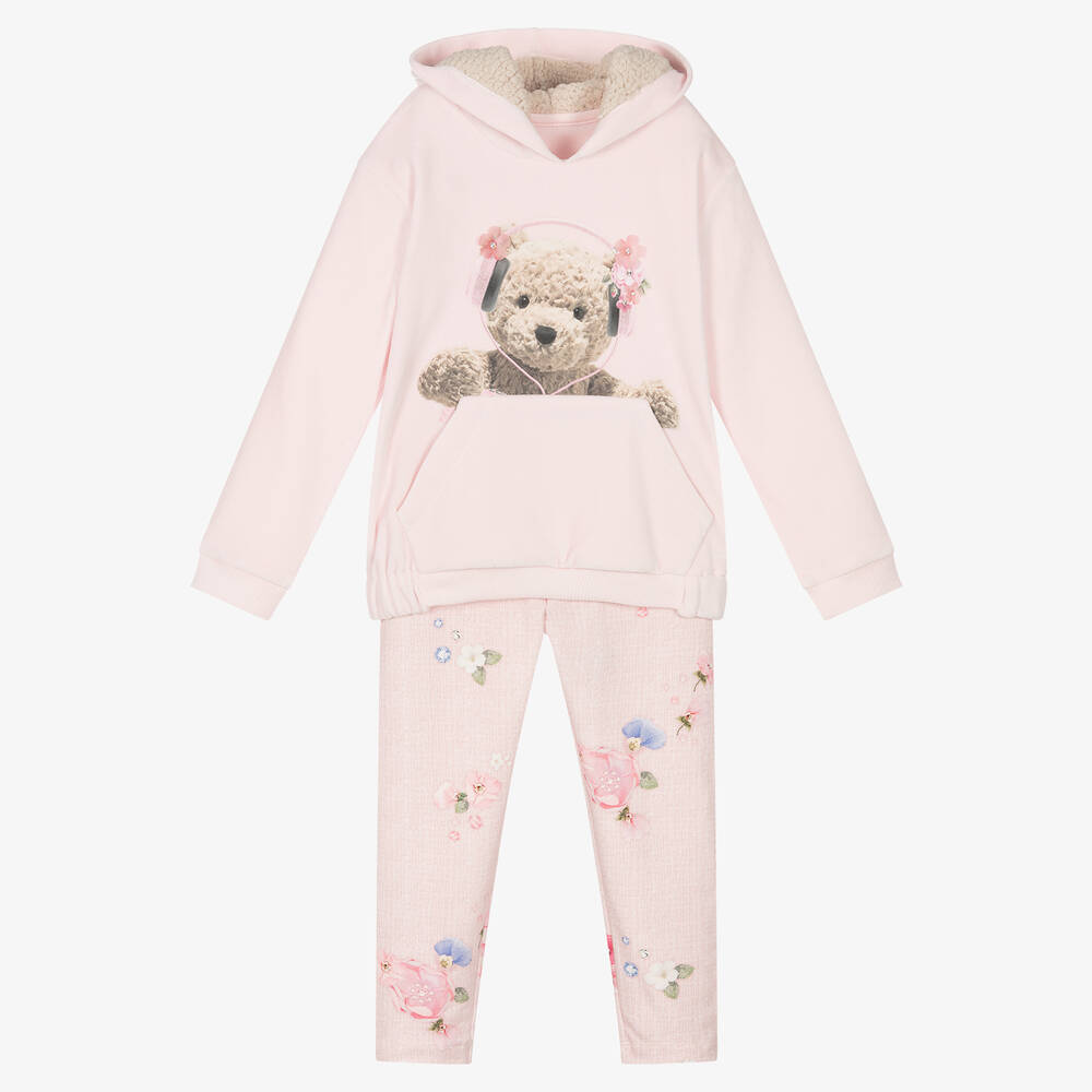 Lapin House - Розовый топ с медвежонком и легинсы | Childrensalon