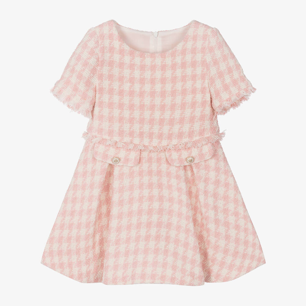 Lapin House-Girls Pink Tweed Dress | Childrensalon Outlet