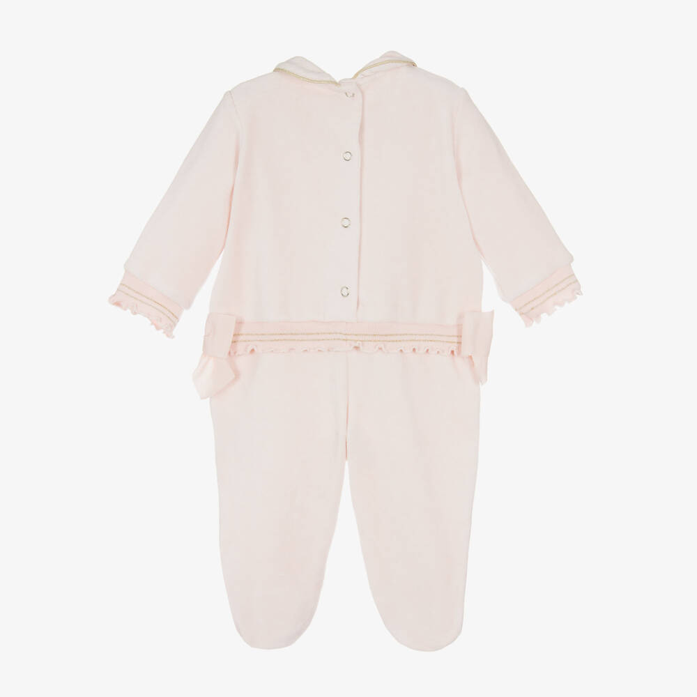 Lapin House-بيبي غرو بناتي قطن مخمل لون زهري | Childrensalon Outlet