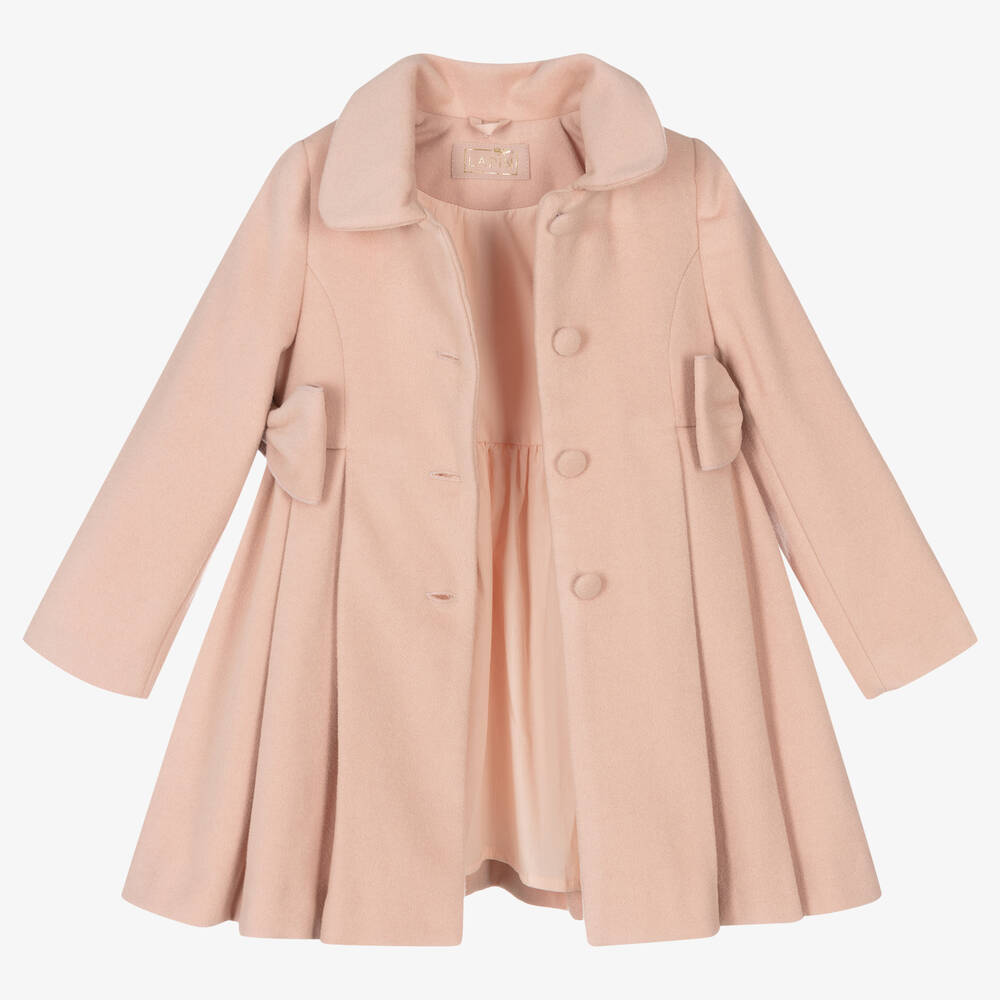 Lapin House-Girls Pink Wool & Cashmere Coat | Childrensalon Outlet