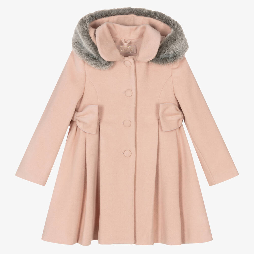 Lapin House - Girls Pink Wool & Cashmere Coat | Childrensalon