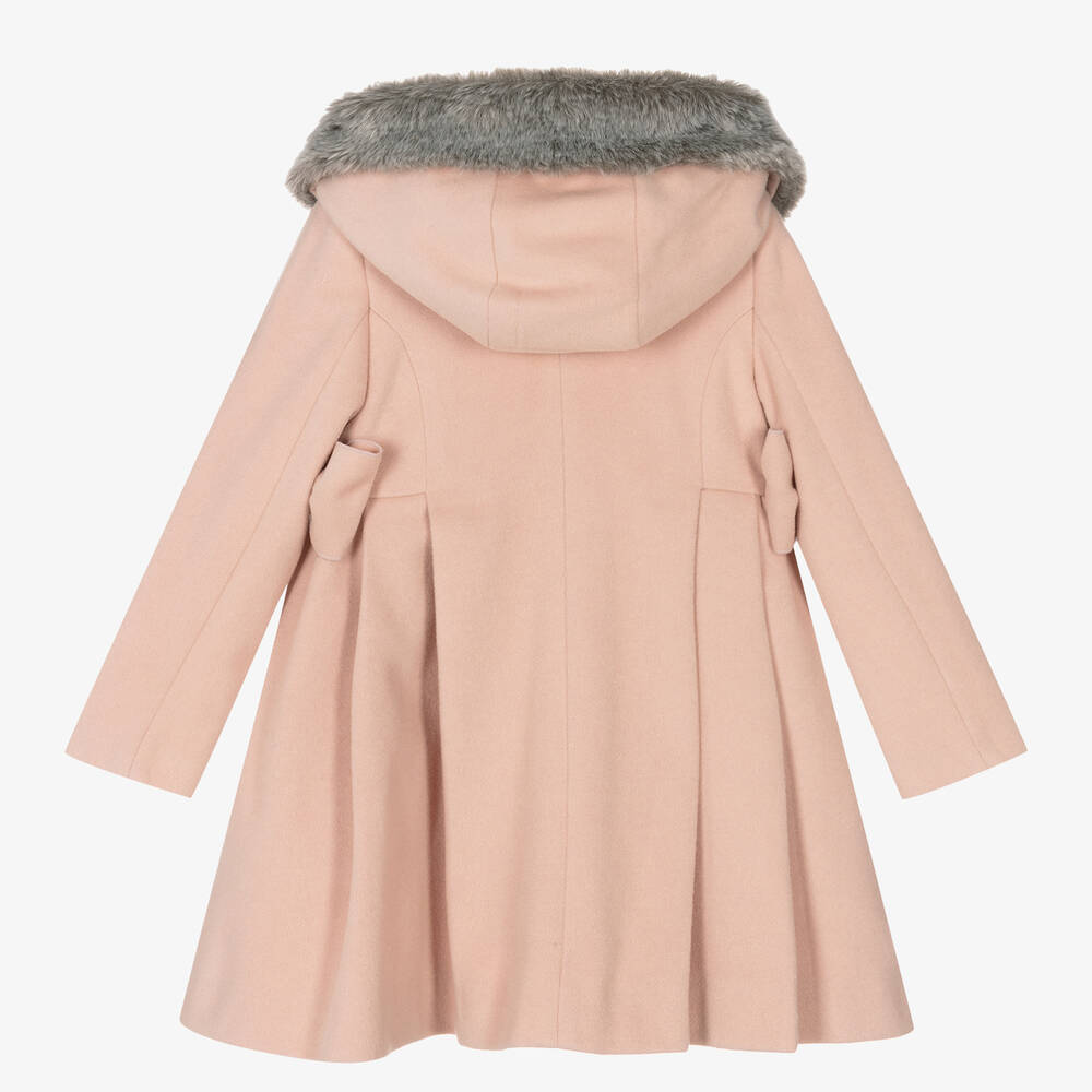 Lapin House-Girls Pink Wool & Cashmere Coat | Childrensalon Outlet