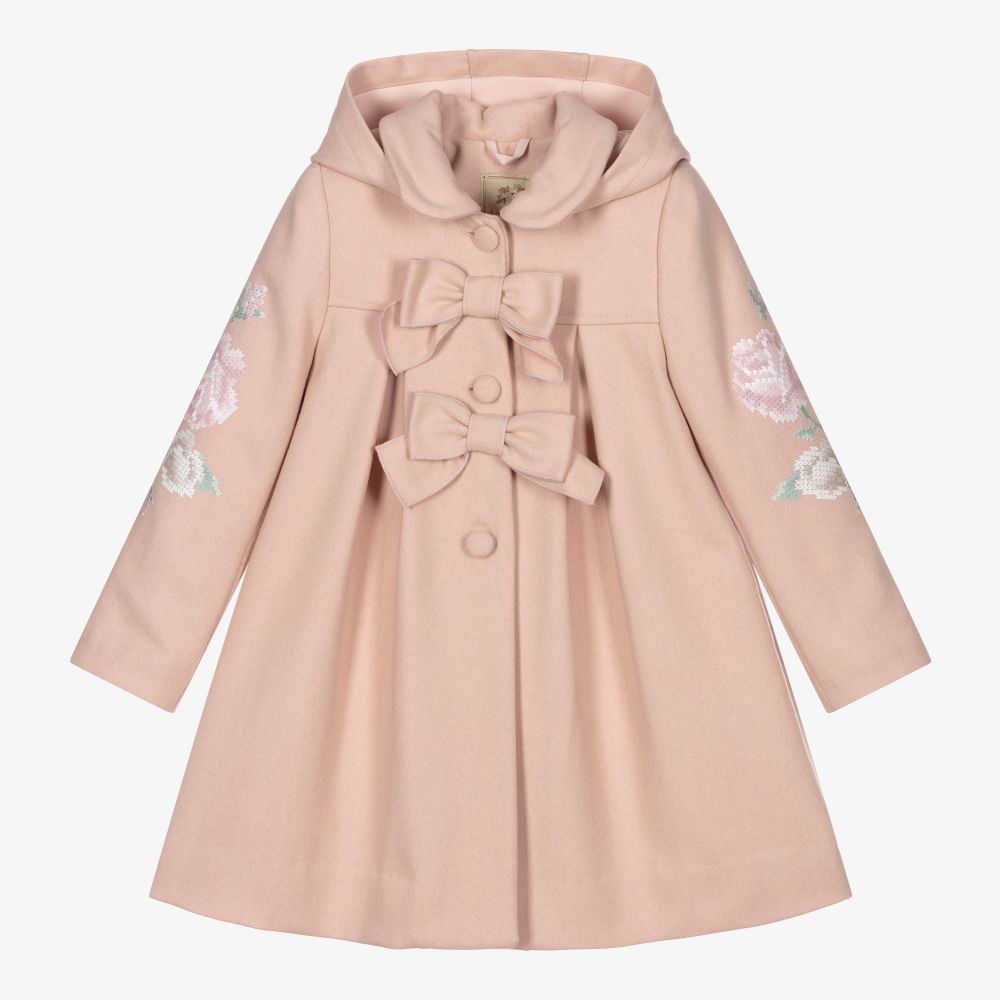 Lapin House - Girls Pink Wool Coat | Childrensalon