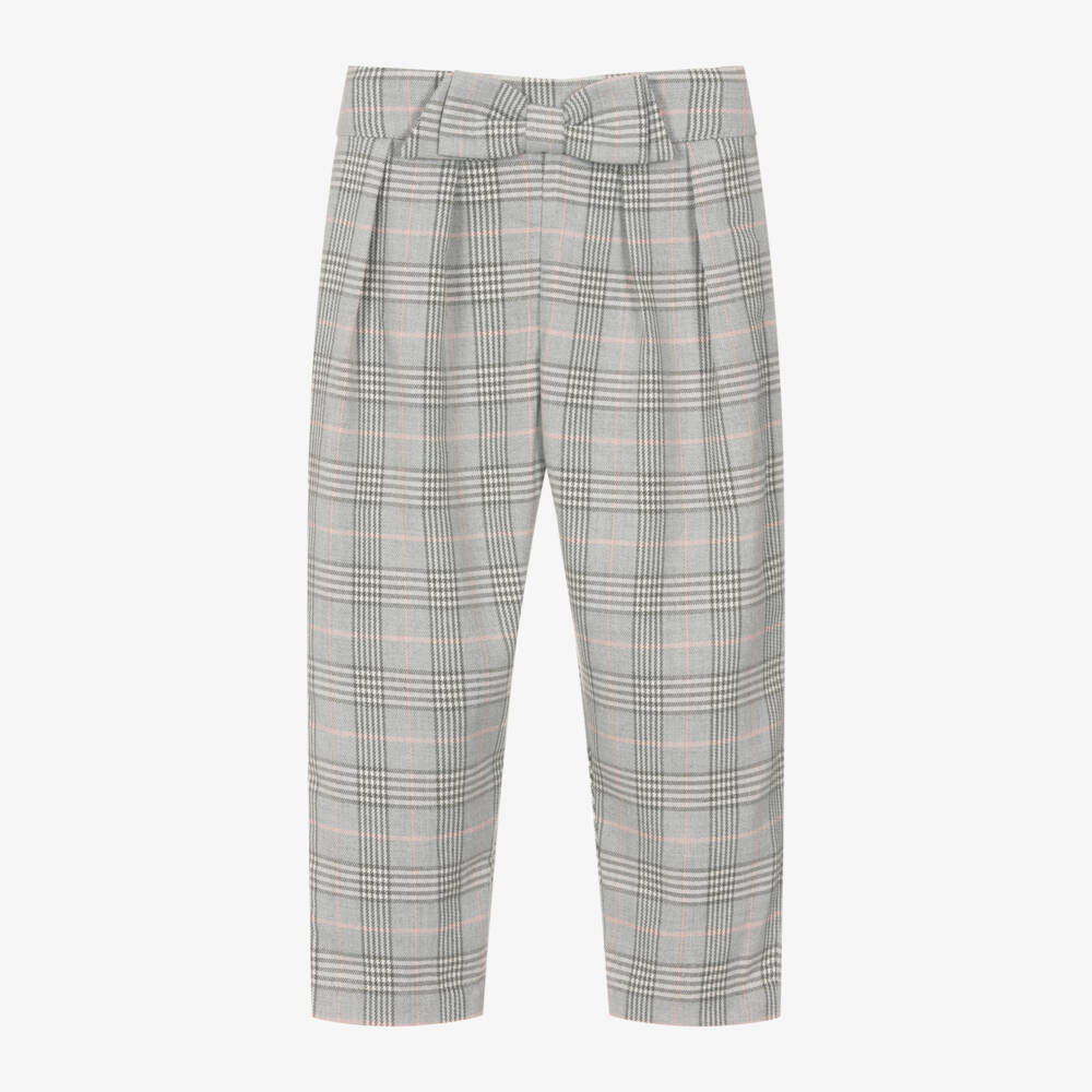 Lapin House-Girls Plaid Grey Trousers | Childrensalon Outlet