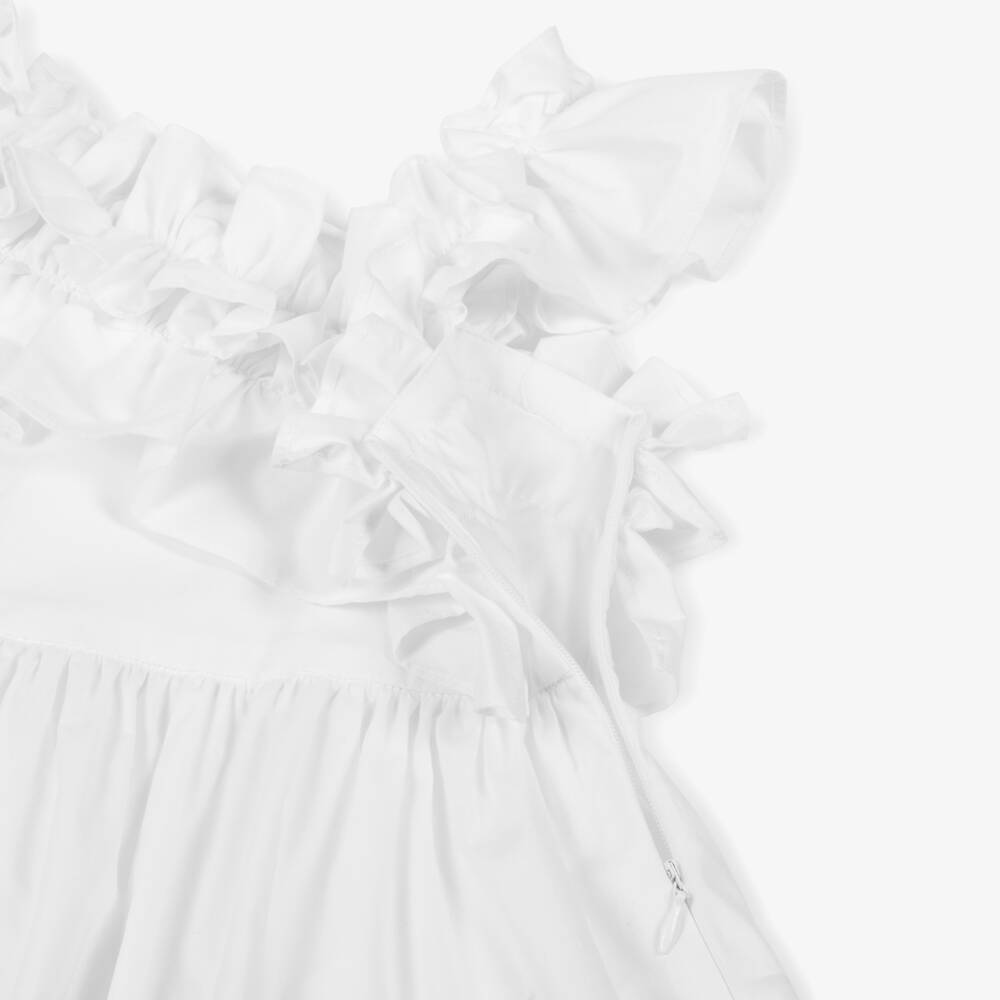 Lapin House-Girls Poplin Dress with Ruffled Elegance | Childrensalon Outlet