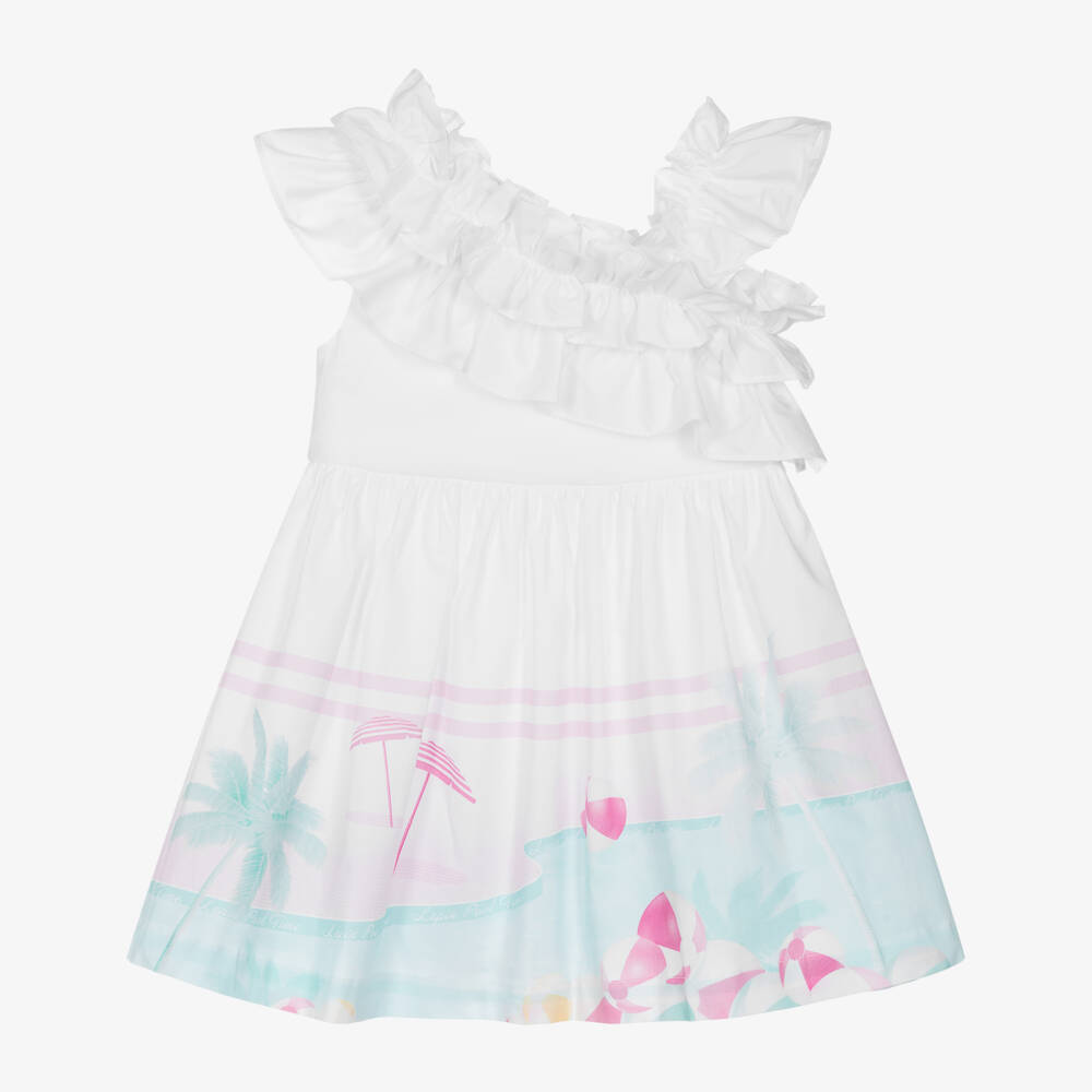 Lapin House-Платье из поплина с рюшами для девочек | Childrensalon Outlet