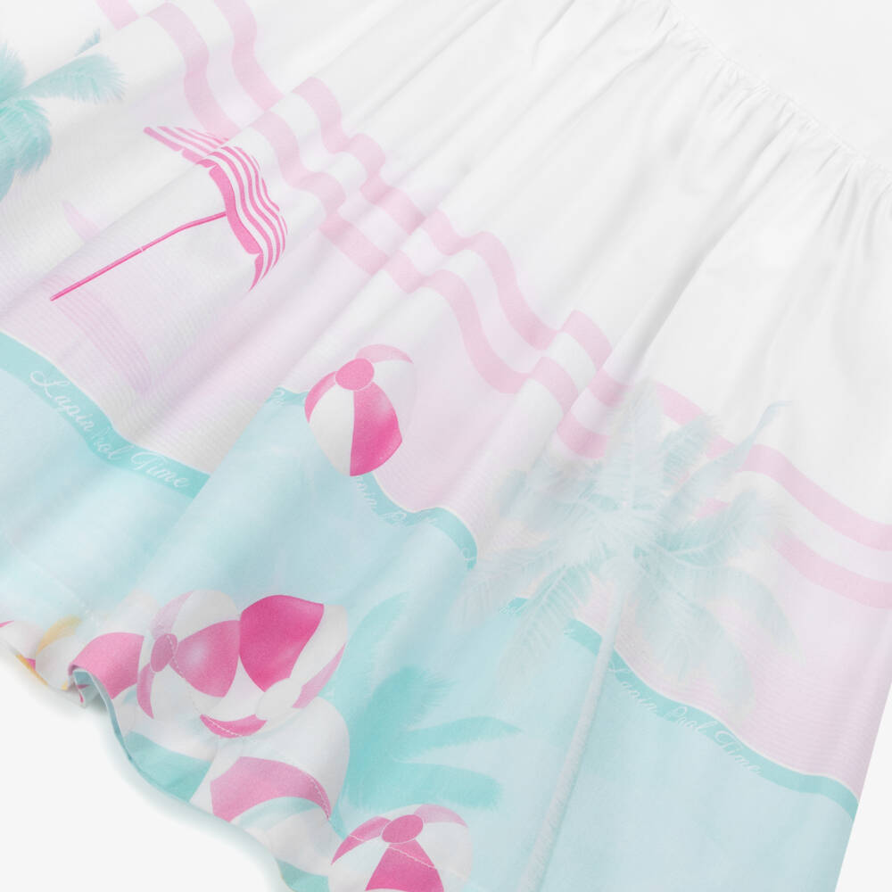 Lapin House-Girls Poplin Dress with Ruffled Elegance | Childrensalon Outlet