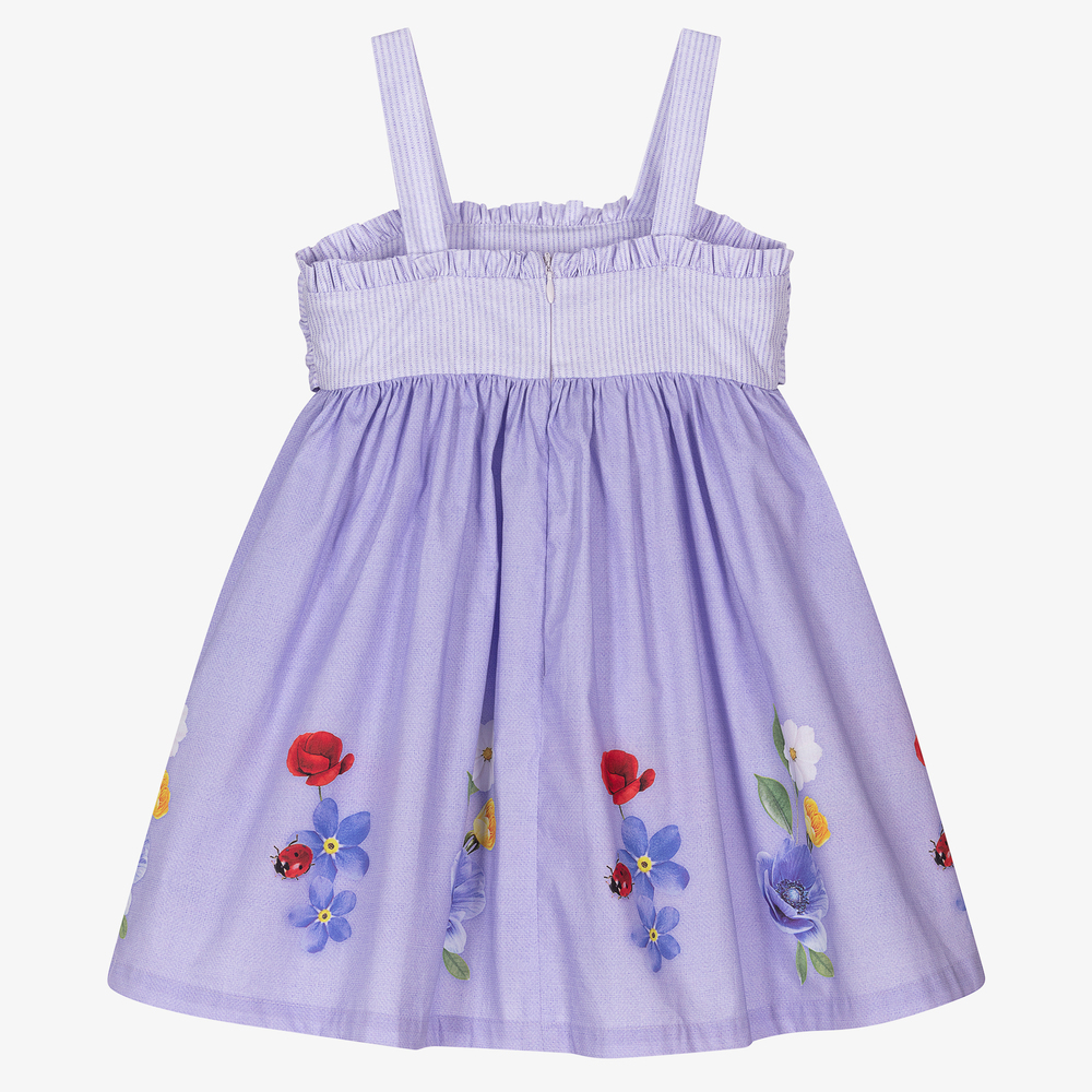 Lapin House-Girls Purple Cotton Dress | Childrensalon Outlet