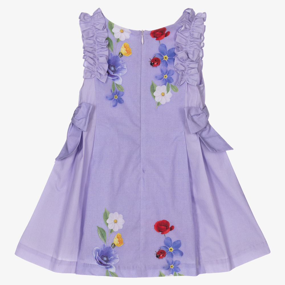 Lapin House-Girls Purple Cotton Dress | Childrensalon Outlet