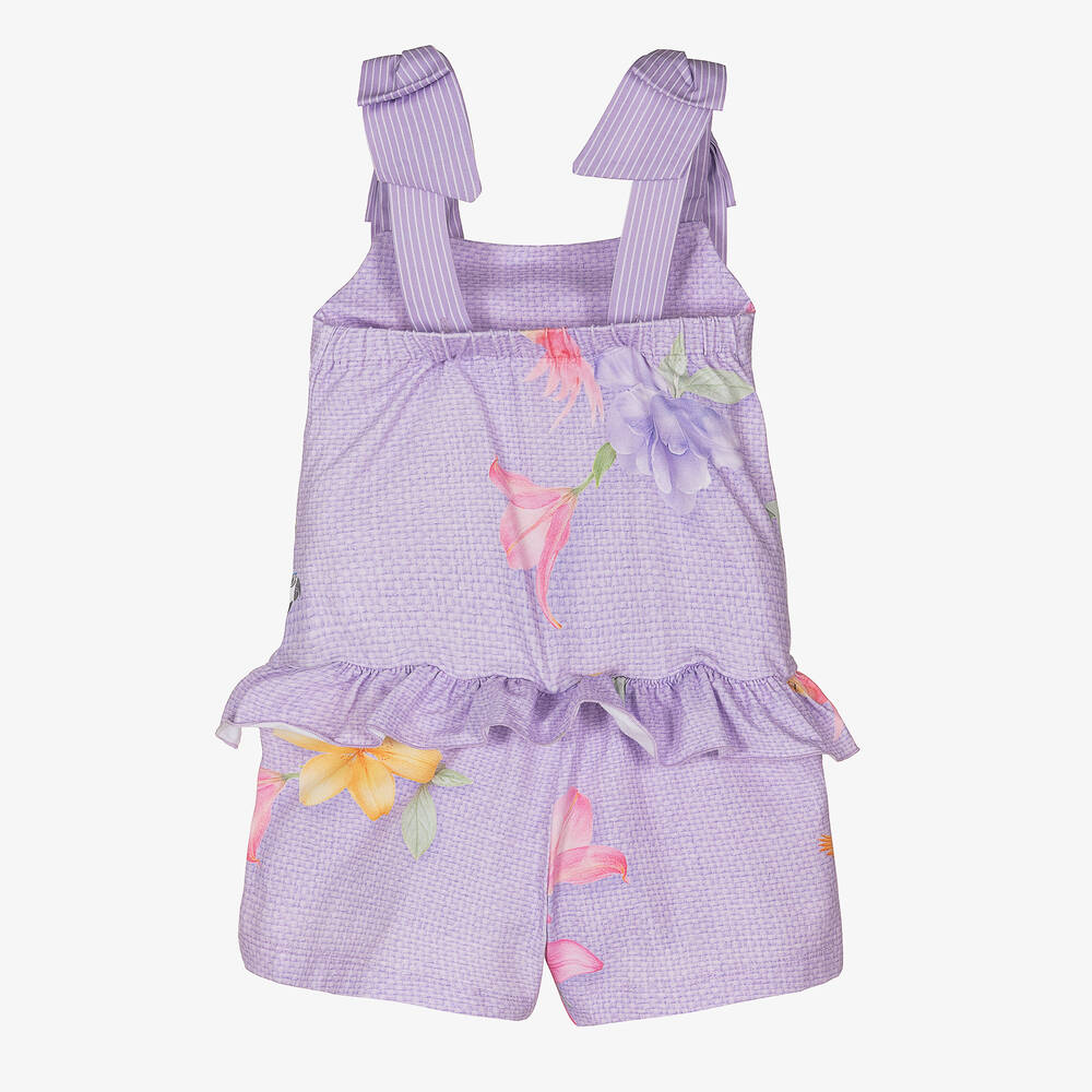 لابين هاوس-بلاي سوت قطن لون بنفسجي للبنات | Childrensalon Outlet