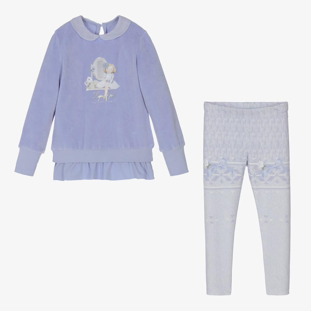 Lapin House-Girls Purple Leggings Set | Childrensalon Outlet