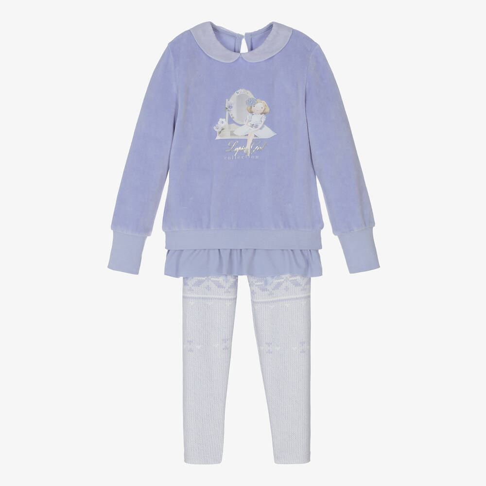 Ensemble legging violet Fille