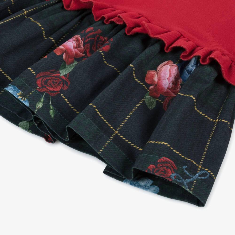 Lapin House-Girls Red Bear Cotton Dress | Childrensalon Outlet