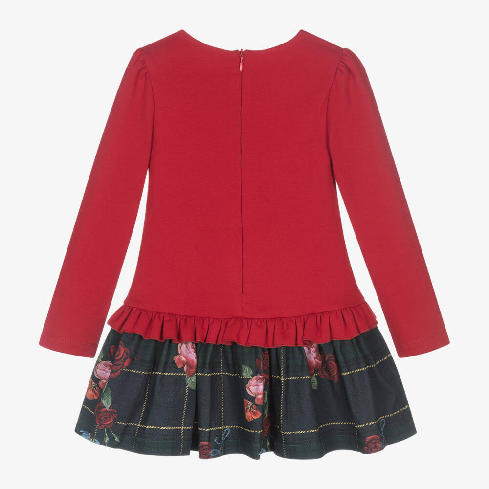 Lapin House-Girls Red Bear Cotton Dress | Childrensalon Outlet