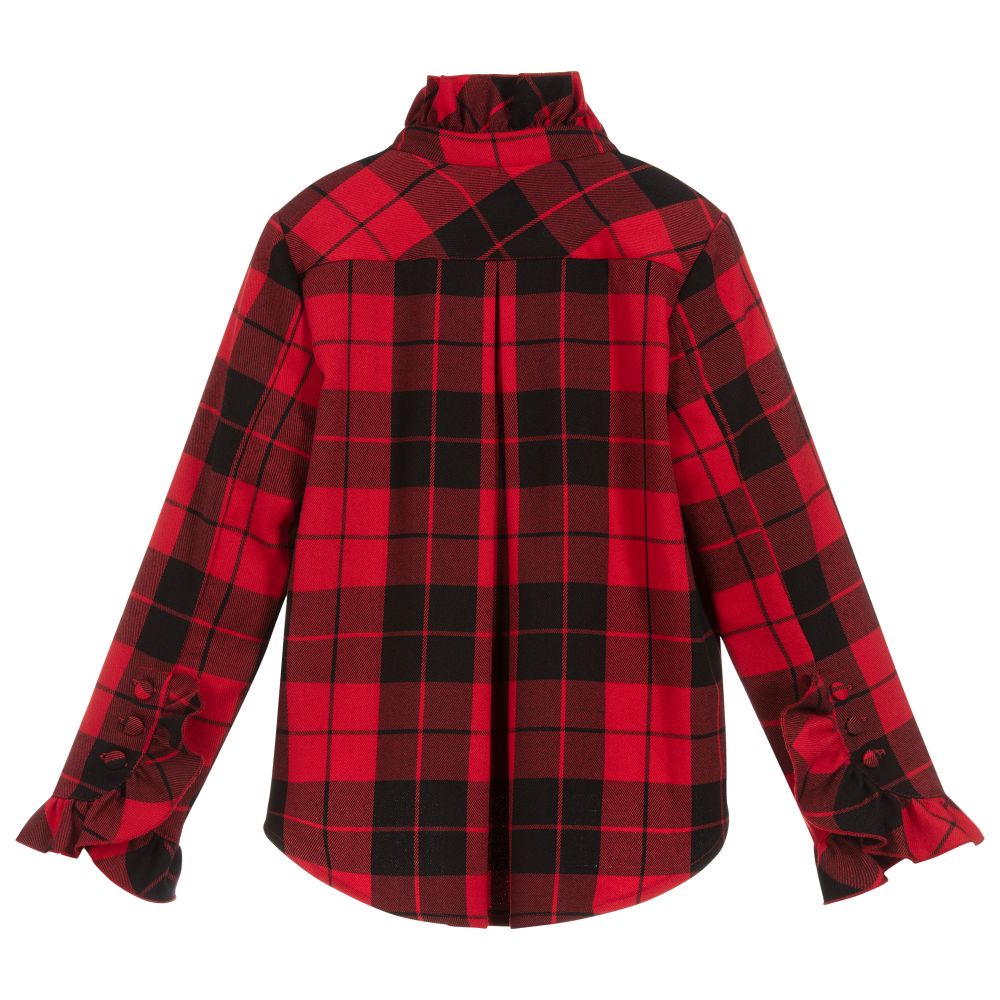 Lapin House-Girls Red & Black Check Blouse | Childrensalon Outlet