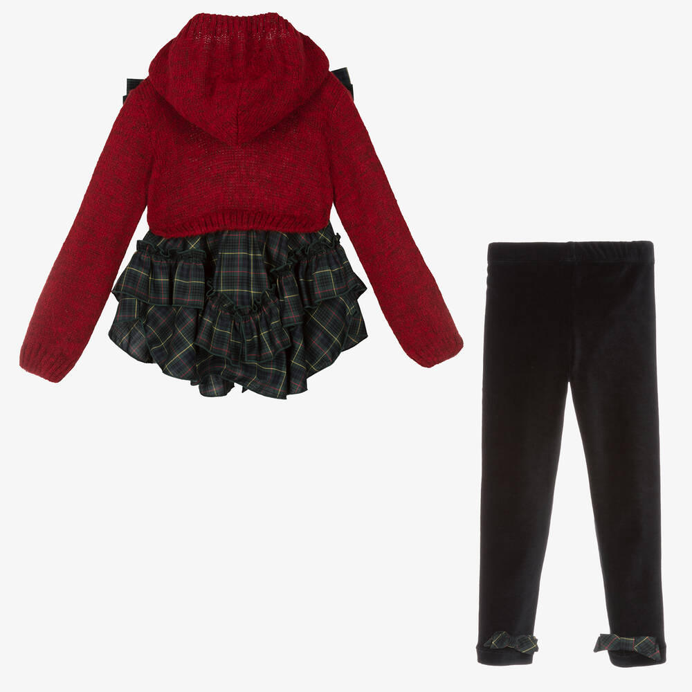 Lapin House-Красный топ и синие легинсы для девочек | Childrensalon Outlet