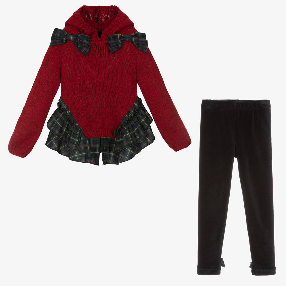 Lapin House-Красный топ и синие легинсы для девочек | Childrensalon Outlet