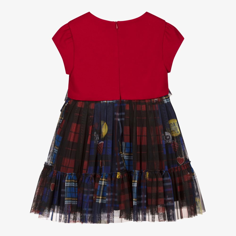 Lapin House-Girls Red & Blue Tulle Dress | Childrensalon Outlet