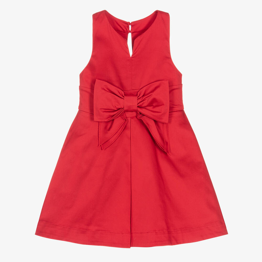 Lapin House - Girls Red Cotton Dress | Childrensalon