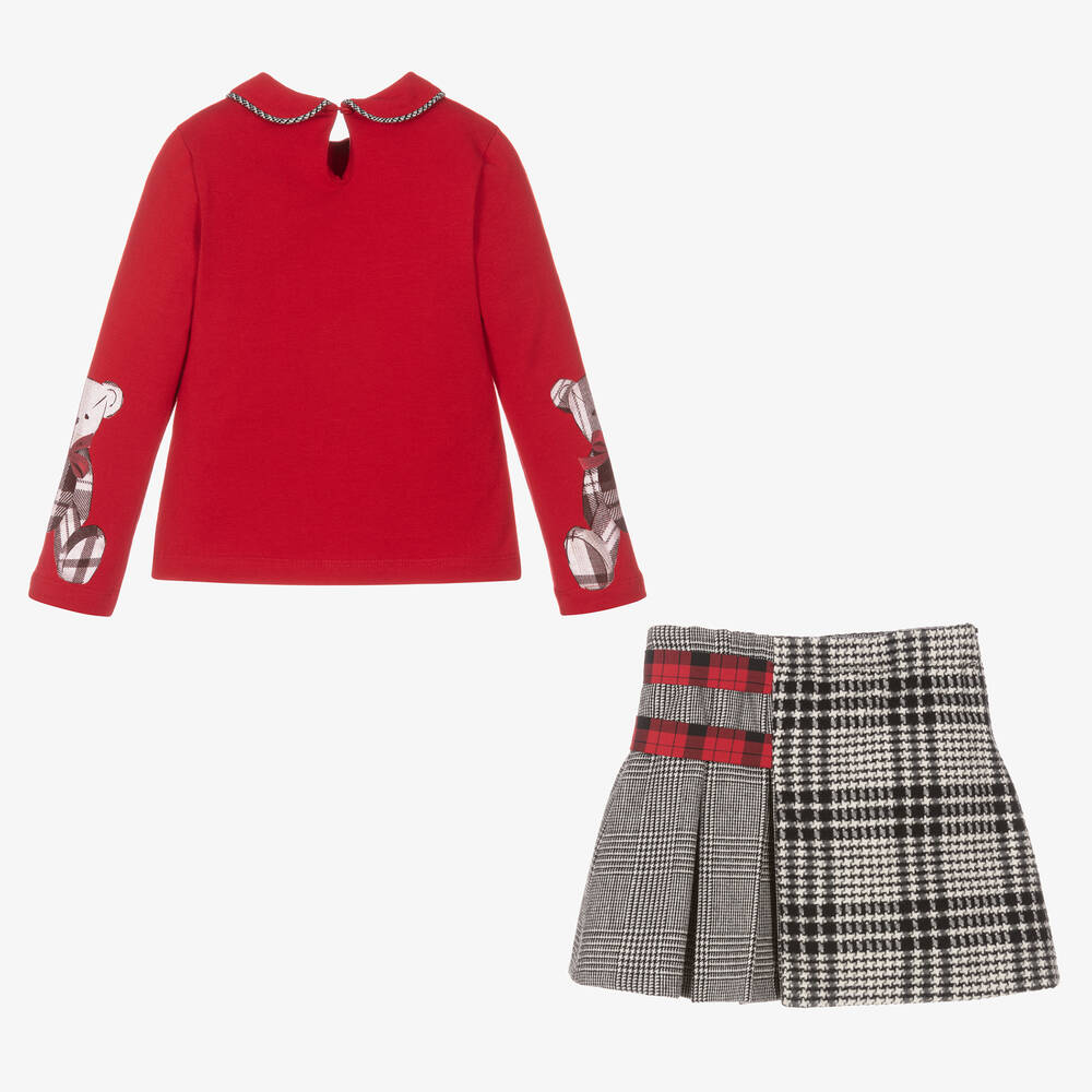 Lapin House-Красный топ и юбка из хлопка для девочек | Childrensalon Outlet