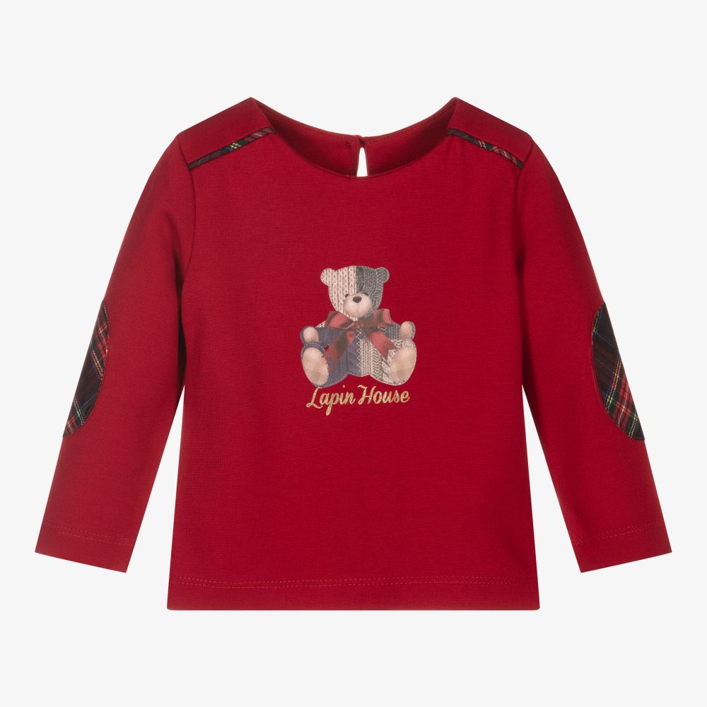 Lapin House - Girls Red Cotton Top | Childrensalon