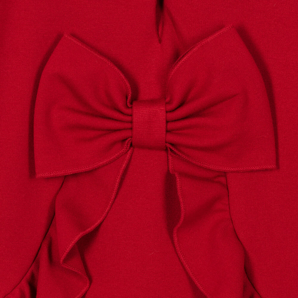 Lapin House-Girls Red Jersey Teddy Dress | Childrensalon Outlet