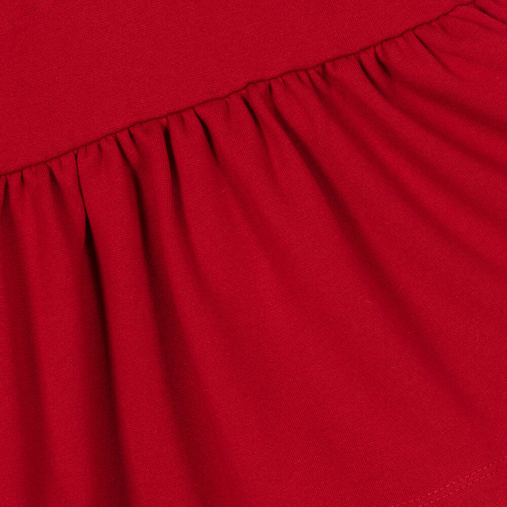 Lapin House-Girls Red Jersey Teddy Dress | Childrensalon Outlet