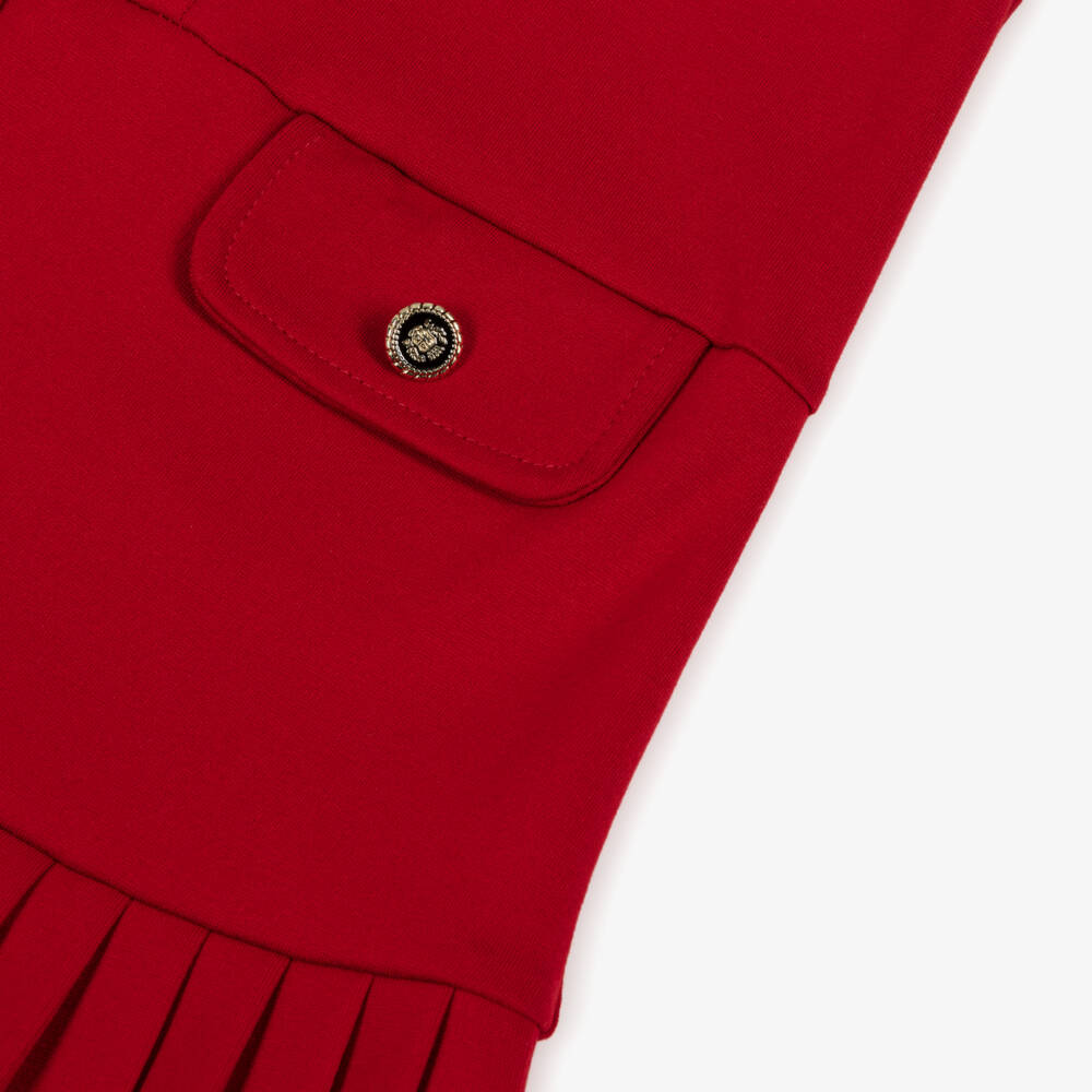 Lapin House-Girls Red Sleeveless Pleated Hem Dress | Childrensalon Outlet