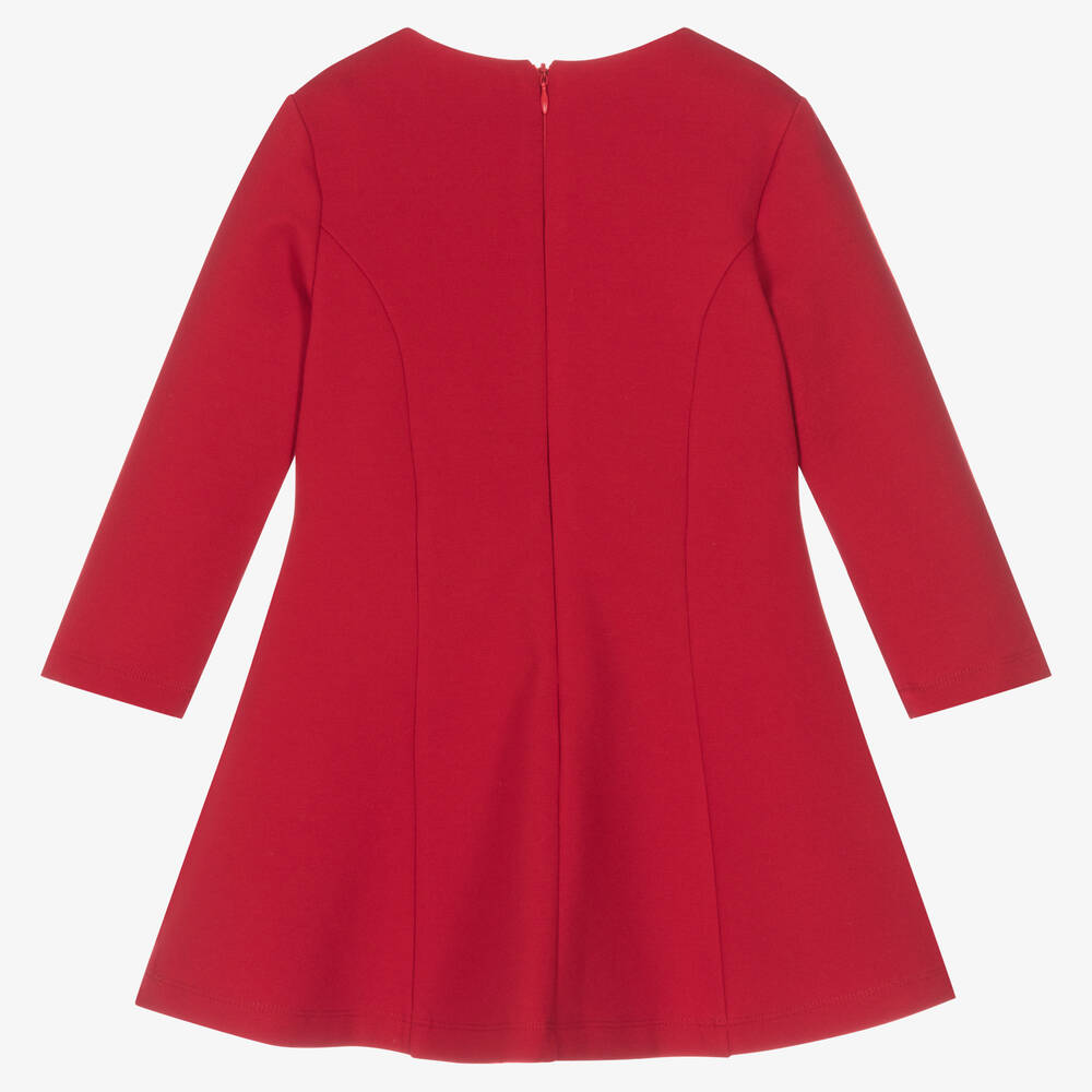Lapin House-Girls Red Tartan Bow Milano Jersey Dress | Childrensalon Outlet
