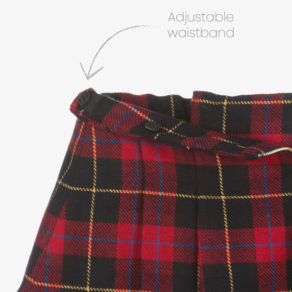 Lapin House - Girls Red Tartan Mini Skirt | Childrensalon Outlet
