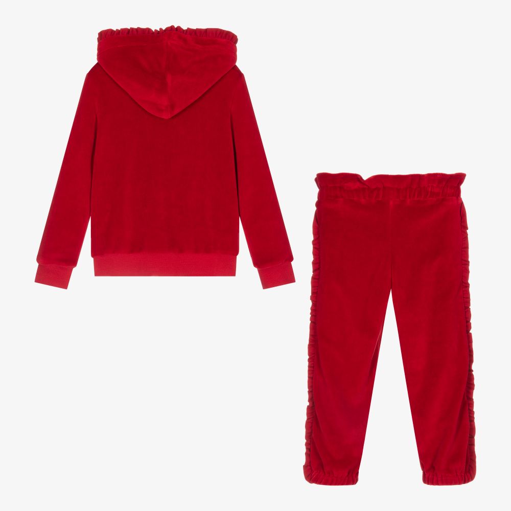 Red velour best sale jogging suit