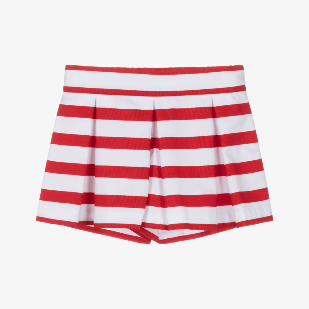 Lapin House-Girls Red & White Striped Shorts | Childrensalon Outlet