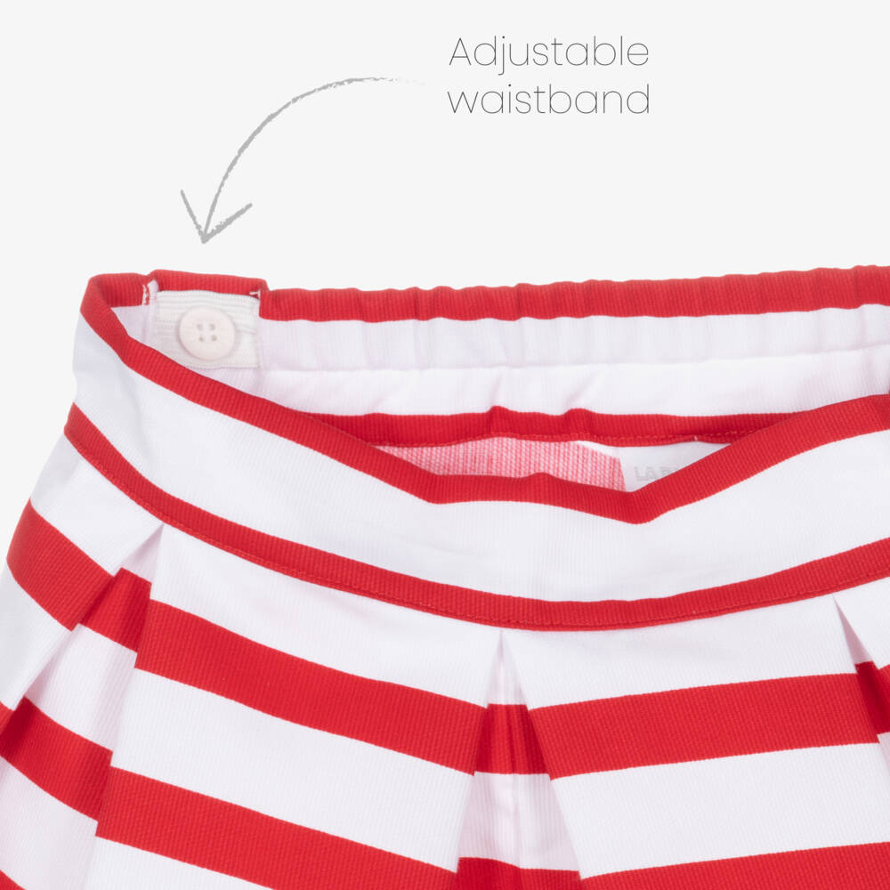 Lapin House-Girls Red & White Striped Shorts | Childrensalon Outlet