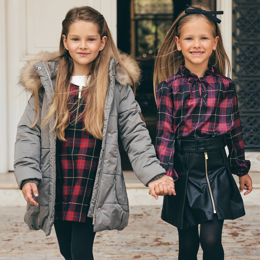 Red tartan pinafore dress new arrivals