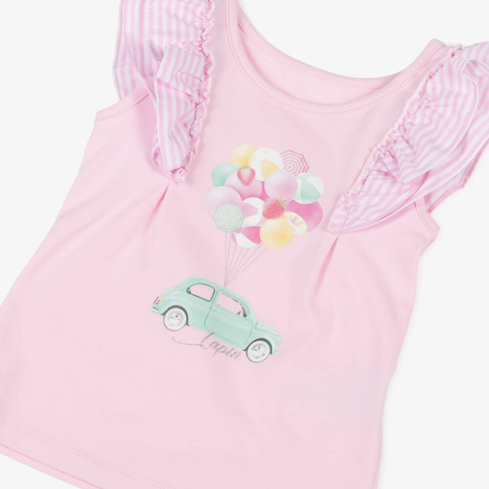 Lapin House-Girls Rosy Jersey Leggings Ensemble | Childrensalon Outlet