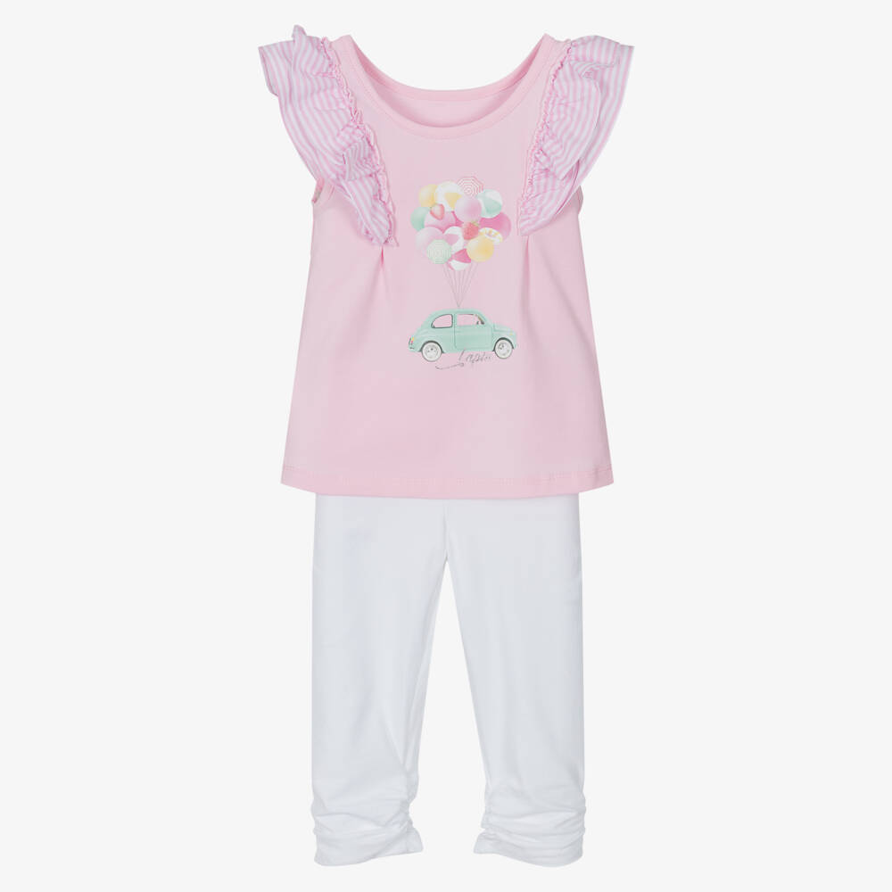 Lapin House-Girls Rosy Jersey Leggings Ensemble | Childrensalon Outlet
