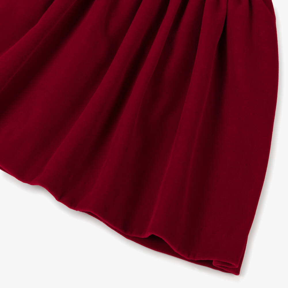 Lapin House-Girls Scarlet Velvet Plaid Bow Dress | Childrensalon Outlet