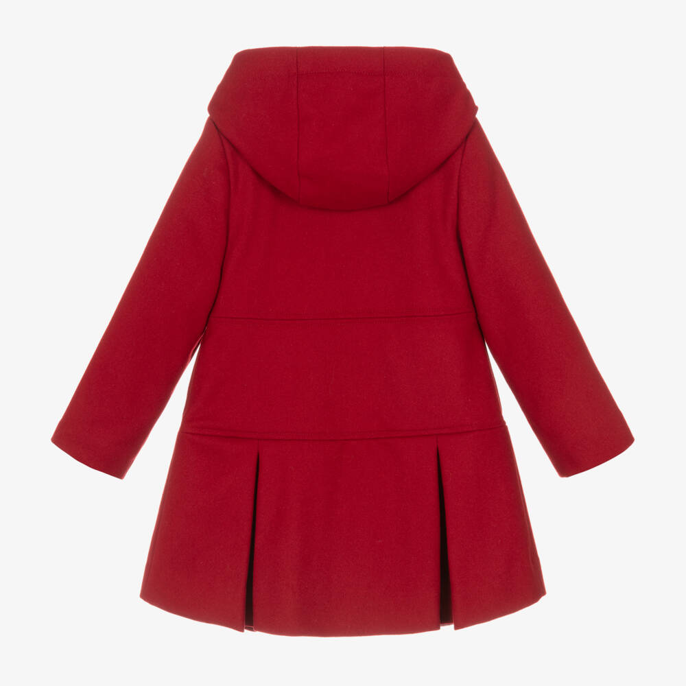 Lapin House-Girls Scarlet Wool Bow Coat | Childrensalon Outlet