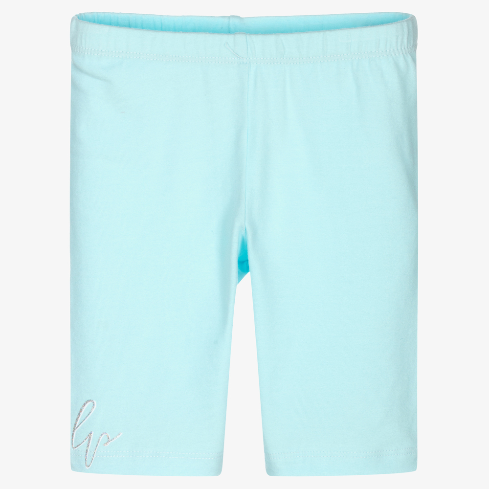 Lapin House - Girls Short Aqua Blue Leggings | Childrensalon