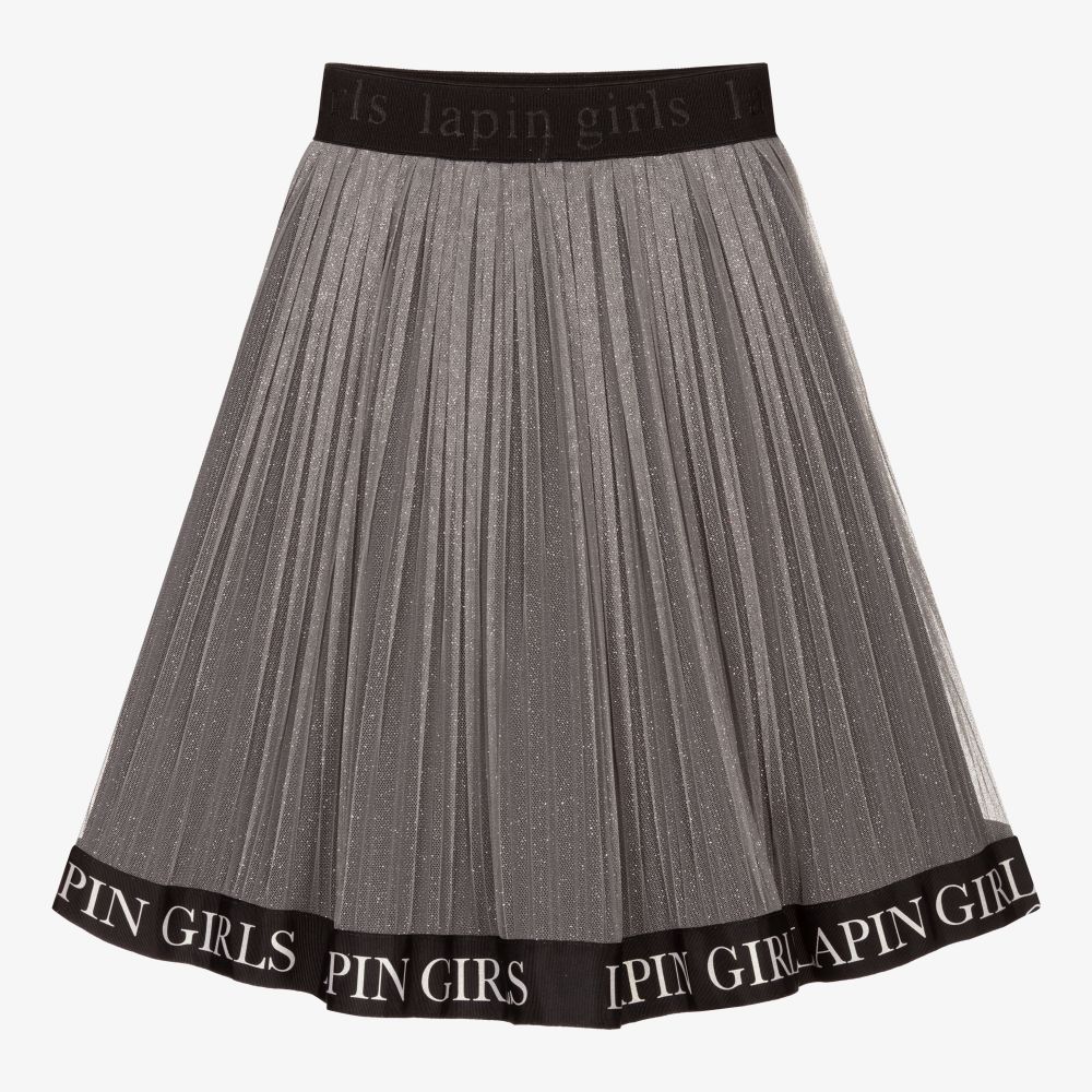 Lapin House - Girls Silver Pleated Skirt | Childrensalon