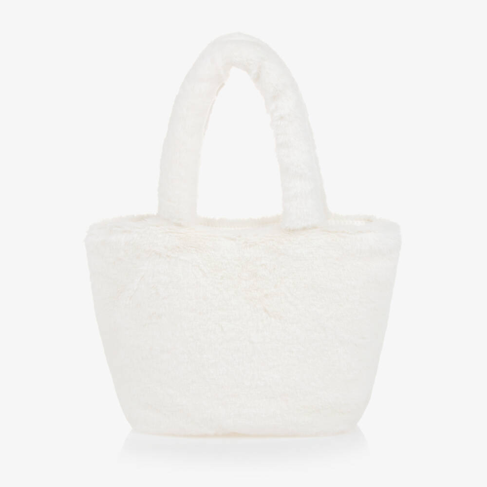 Lapin House-Girls Soft Ivory Fur Bag | Childrensalon Outlet